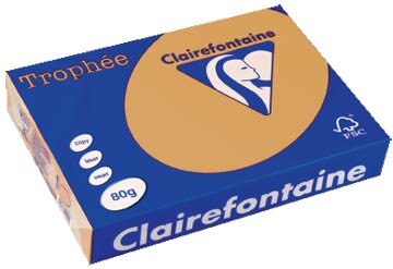 Clairefontaine Troph&eacute;e gekleurd papier, A4, 80 g, 500 vel, mokkabruin
