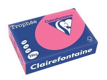 Clairefontaine Troph&eacute;e Intens, gekleurd papier, A4, 210 g, 250 vel, fuchsia