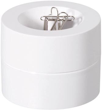 MAUL papercliphouder Pro ECO magnetisch, &Oslash;7.3x6cm, 85% gerecycled kunststof wit