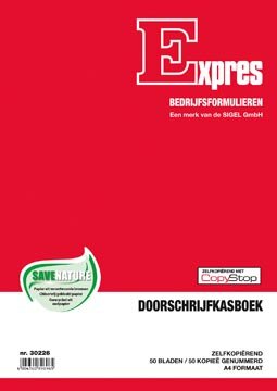Sigel Expres kasboek, ft A4, Nederlandstalig, dupli (50 x 2 vel)