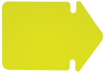 Folia etiketten in fluokarton, 24 cm, fluo geel (pijlen)