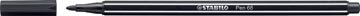 STABILO Pen 68 viltstift, zwart