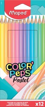 Maped kleurpotlood Color&#039;Peps Pastel, 12 potloden in een kartonnen etui