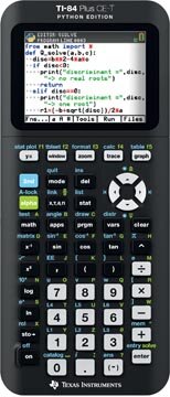 Texas grafische rekenmachine TI-84 Plus CE-T Python edition, zwart
