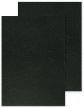 Q-CONNECT dekblad A4 leder 250 grams 100 stuks zwart
