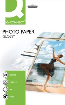 Q-CONNECT fotopapier, ft A4, 180 g, pak van 20 vel