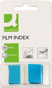 Q-CONNECT index, ft 25 x 45 mm, 50 tabs, blauw