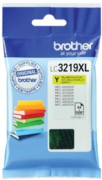 Brother inktcartridge, 1.500 pagina&#039;s, OEM LC-3219XLY, geel