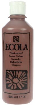 Talens Ecola plakkaatverf flacon van 500 ml, bruin