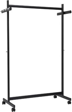 MAUL keldingrek samba mobiel, ft 115 x 173 x 51 cm, max. 40 kg, met 8 haken, zwart RAL9004