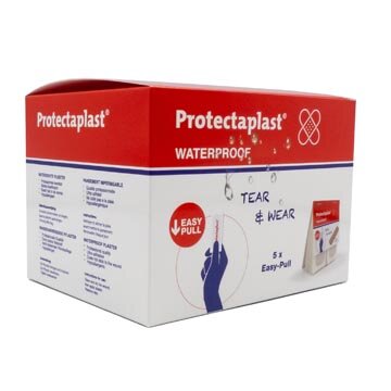 Protectaplast Tear &amp; Wear Waterproof Easy-Pull, ft 25 x 72 mm, 5 x 40 stuks