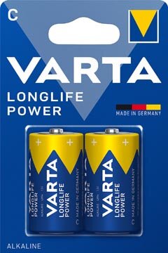 Varta Batterij Longlife Power C, blister van 2 stuks