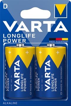 Varta Batterij Longlife Power D, blister van 2 stuks