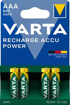 Varta oplaadbare batterij Accu Power AAA, blister van 4 stuks