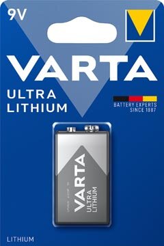 Varta batterij Ultra Lithium 9V, blister van 1 stuk