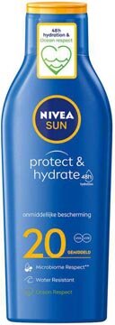 Nivea Sun zonnebrandcr&egrave;me Protect &amp; Hydrate SPF 20, fles van 200 ml