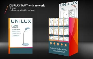 Unilux bureaulamp Tamy, LED, display van 48 stuks