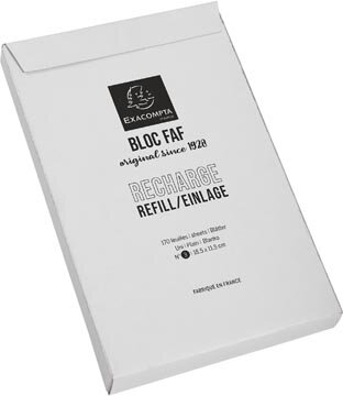 Exacompta navulling voor schrijfblok FAF N&deg;3, blanco, ft 18,5 x 11,5 cm
