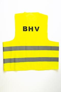 Fixfirst veiligheidsvest, geel, XL (volwassen), met opdruk BHV