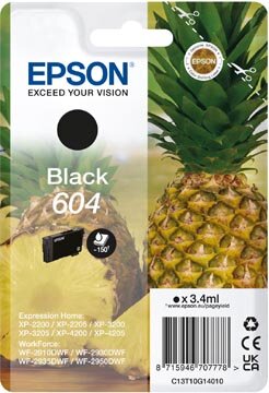 Epson inktcartridge 604, 150 pagina&#039;s, OEM C13T10G14010, zwart