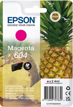 Epson inktcartridge 604, 130 pagina&#039;s, OEM C13T10G34010, magenta