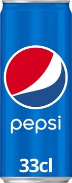 Pepsi frisdrank, sleek blik van 33 cl, pak van 24 stuks