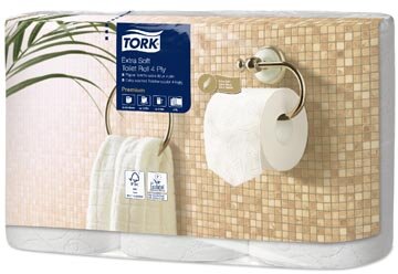 Tork toiletpapier Extra Soft, 4-laags, systeem T4, pak van 6 rollen