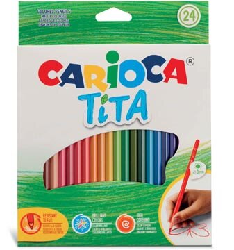 Carioca kleurpotlood Tita, 24 stuks in een kartonnen etui
