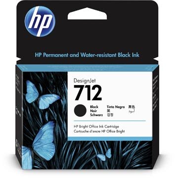 HP inktcartridge 712, 80 ml, OEM 3ED71A, zwart