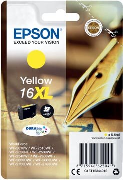 Epson inktcartridge 16XL, 450 pagina&#039;s, OEM C13T16344012, geel