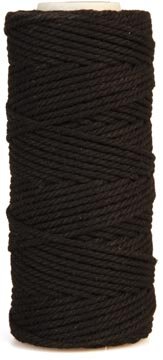 Bouhon macram&eacute;touw 200 g , ca.130 m, dikte: 2 mm, zwart