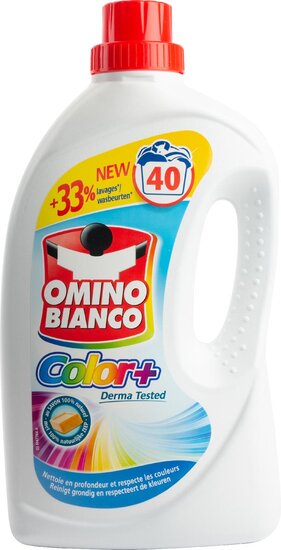 Omino Bianco wasmiddel Color+, fles van 2 l
