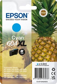 Epson inktcartridge 604 XL, 350 pagina&#039;s, OEM C13T10H24010, cyaan