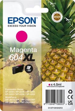 Epson inktcartridge 604 XL, 350 pagina&#039;s, OEM C13T10H34010, magenta
