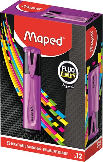 Maped markeerstift Fluo&#039;Peps paars