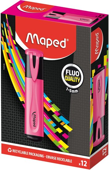 Maped markeerstift Fluo&#039;Peps Classic roze