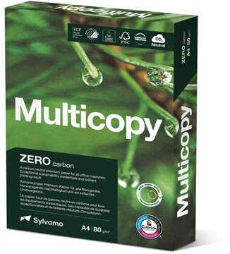 Multicopy Zero printpapier ft A4, 80 g, pak van 500 vel