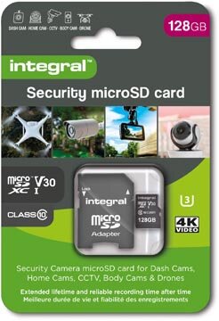 Integral Security microSDXC geheugenkaart, Class 10 V30 , 128 GB
