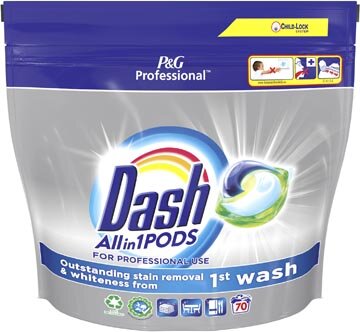 Dash Professional wasmiddel All-in-1 Regular, pak van 70 capsules