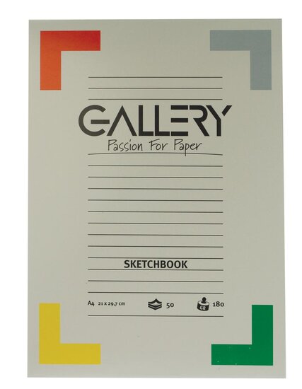 Gallery schetsblok, ft 21 x 29,7 cm (A4), 180  g/m&sup2;, blok van 50 vel