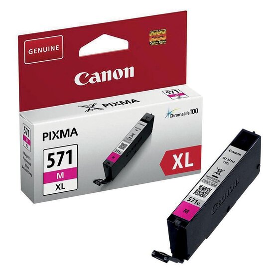 Canon inktcartridge CLI-571XL, 375 foto&#039;s, OEM 0333C001, magenta