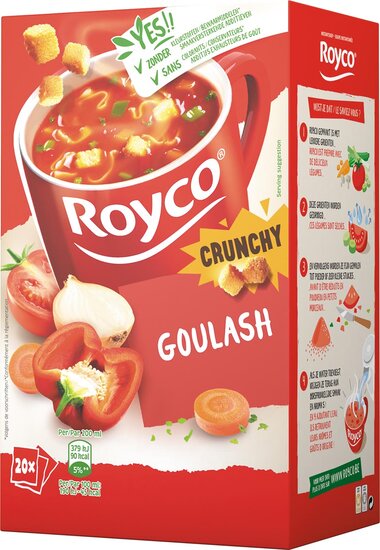 Royco Minute Soup goulash met rund, pak van 20 zakjes