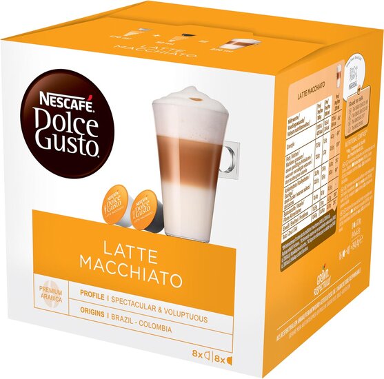 Nescaf&eacute; Dolce Gusto koffiecapsules, Latte Macchiato, pak van 16 stuks