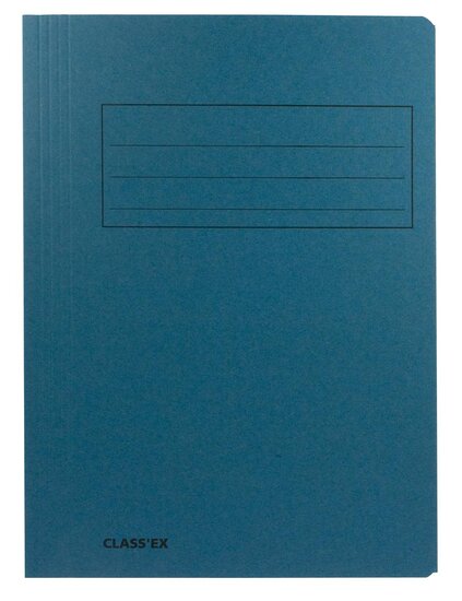 Class&#039;ex dossiermap, 3 kleppen ft 23,7 x 34,7 cm (voor ft folio), blauw