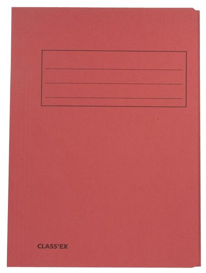 Class&#039;ex dossiermap, 3 kleppen ft 23,7 x 34,7 cm (voor ft folio), kers