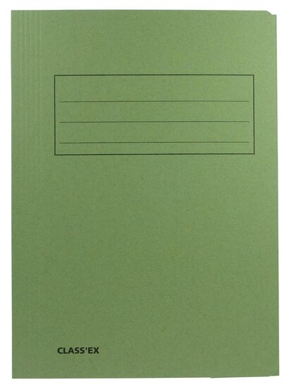 Class&#039;ex dossiermap, 3 kleppen ft 23,7 x 34,7 cm (voor ft folio), groen