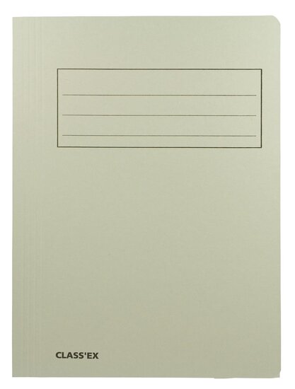 Class&#039;ex dossiermap, 3 kleppen ft 23,7 x 34,7 cm (voor ft folio), grijs