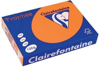 Clairefontaine Troph&eacute;e Pastel, gekleurd papier, A4, 120 g, 250 vel, oranje