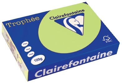 Clairefontaine Troph&eacute;e Pastel, gekleurd papier, A4, 120 g, 250 vel, golfgroen