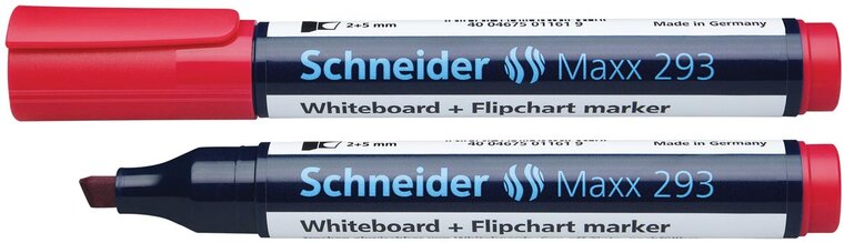 Schneider whiteboard + flipchart marker Maxx 293 rood